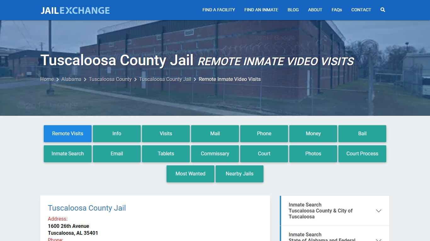 Video Visitation - Tuscaloosa County Jail, AL - Jail Exchange